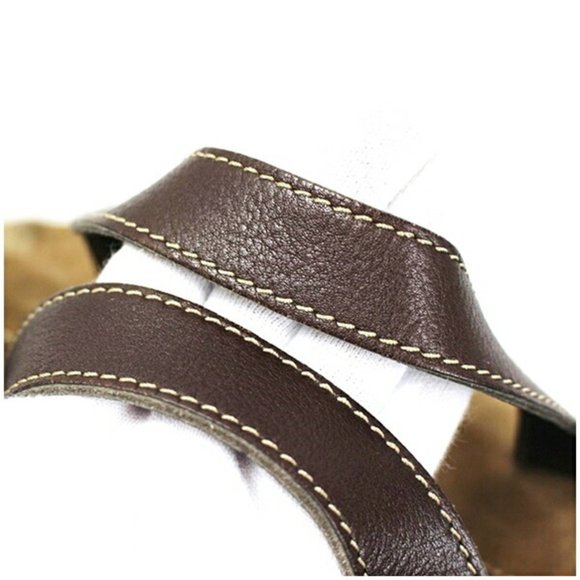 LOEWE Anagram Amazona 28 Handbag Boston Bag Suede x Leather Beige Dark Brown ... - Picture 8 of 12